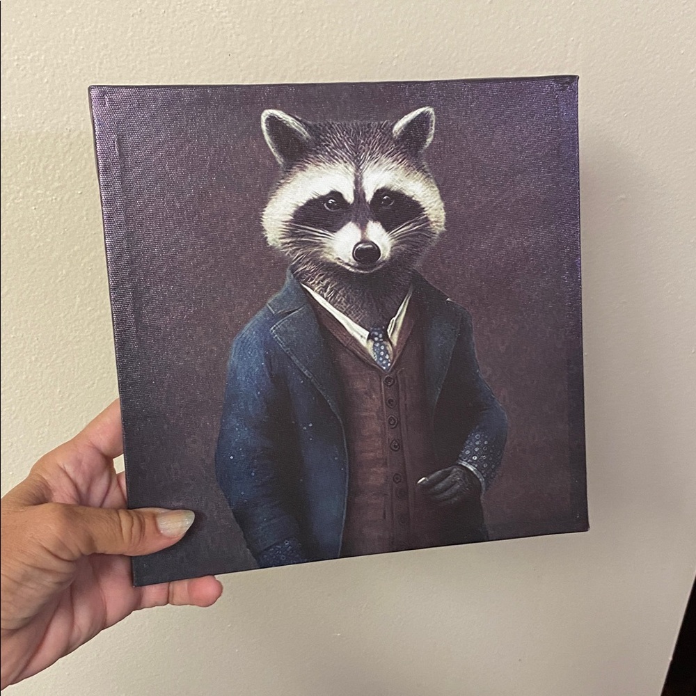 Mr Raccoon 🦝 portrait wall art - Picture 6 of 7